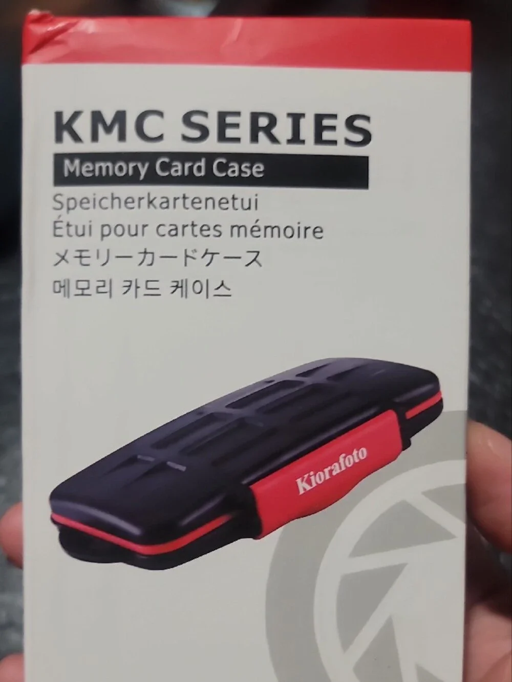 Kiorafoto KMC Series Black and Red Memory Card Case